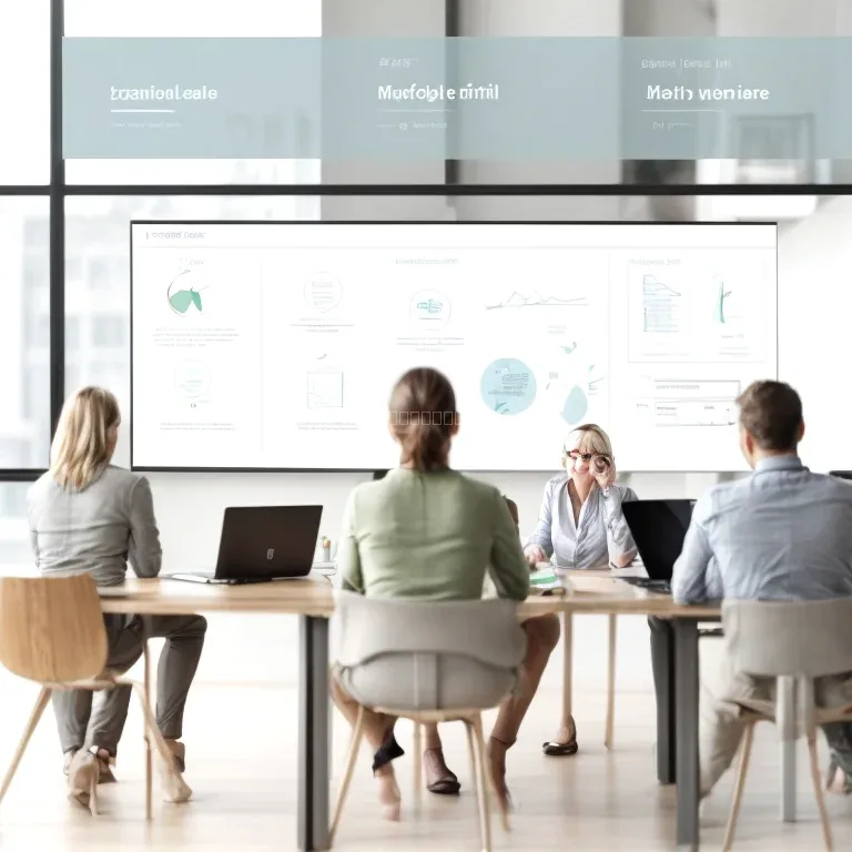 Vodja izvaja vajo mindful leadership pred skupino